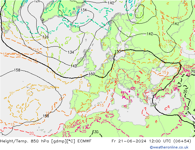 Z500/Rain (+SLP)/Z850 ECMWF Sex 21.06.2024 12 UTC