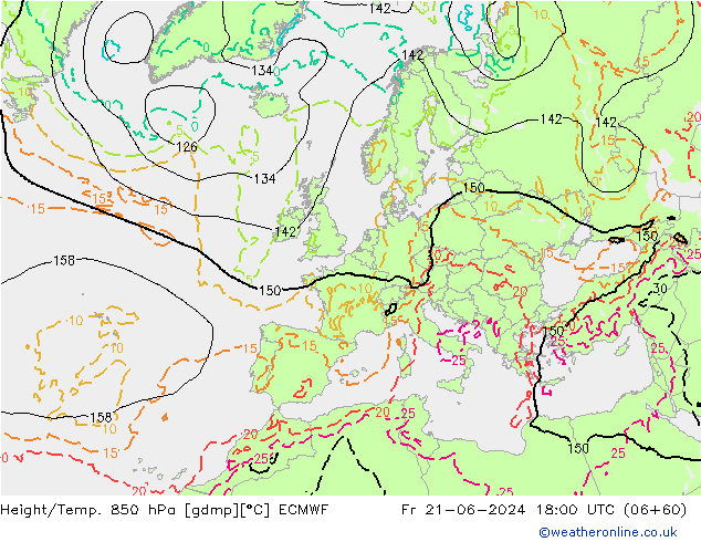 Z500/Rain (+SLP)/Z850 ECMWF ven 21.06.2024 18 UTC