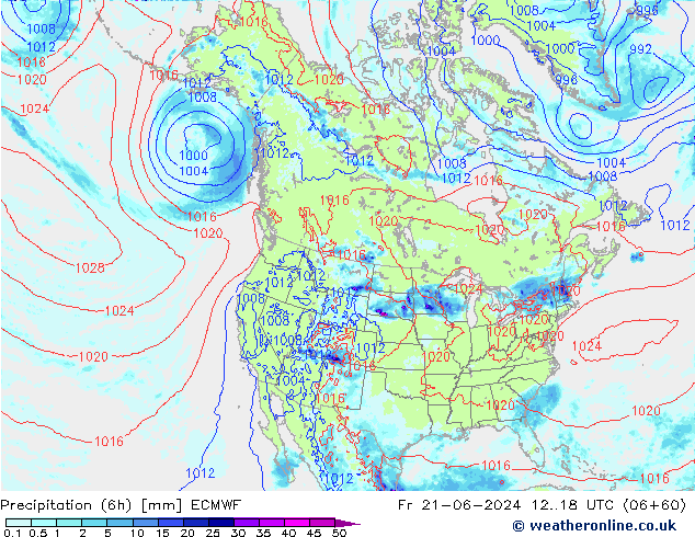 Z500/Rain (+SLP)/Z850 ECMWF ven 21.06.2024 18 UTC