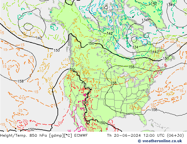 Z500/Rain (+SLP)/Z850 ECMWF Do 20.06.2024 12 UTC