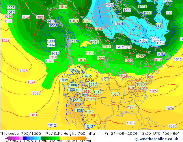 Schichtdicke 700-1000 hPa ECMWF Fr 21.06.2024 18 UTC