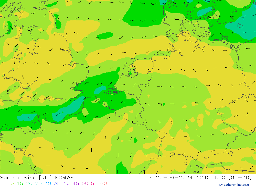 Rüzgar 10 m ECMWF Per 20.06.2024 12 UTC