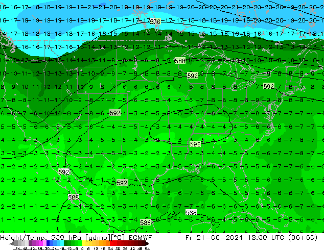 Z500/Rain (+SLP)/Z850 ECMWF пт 21.06.2024 18 UTC