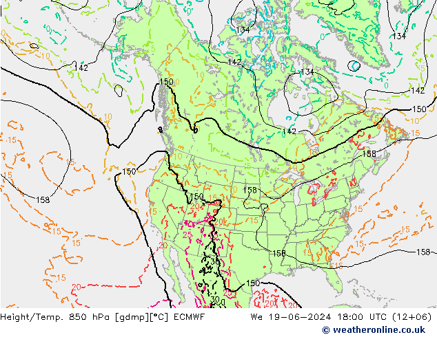 Z500/Rain (+SLP)/Z850 ECMWF mié 19.06.2024 18 UTC