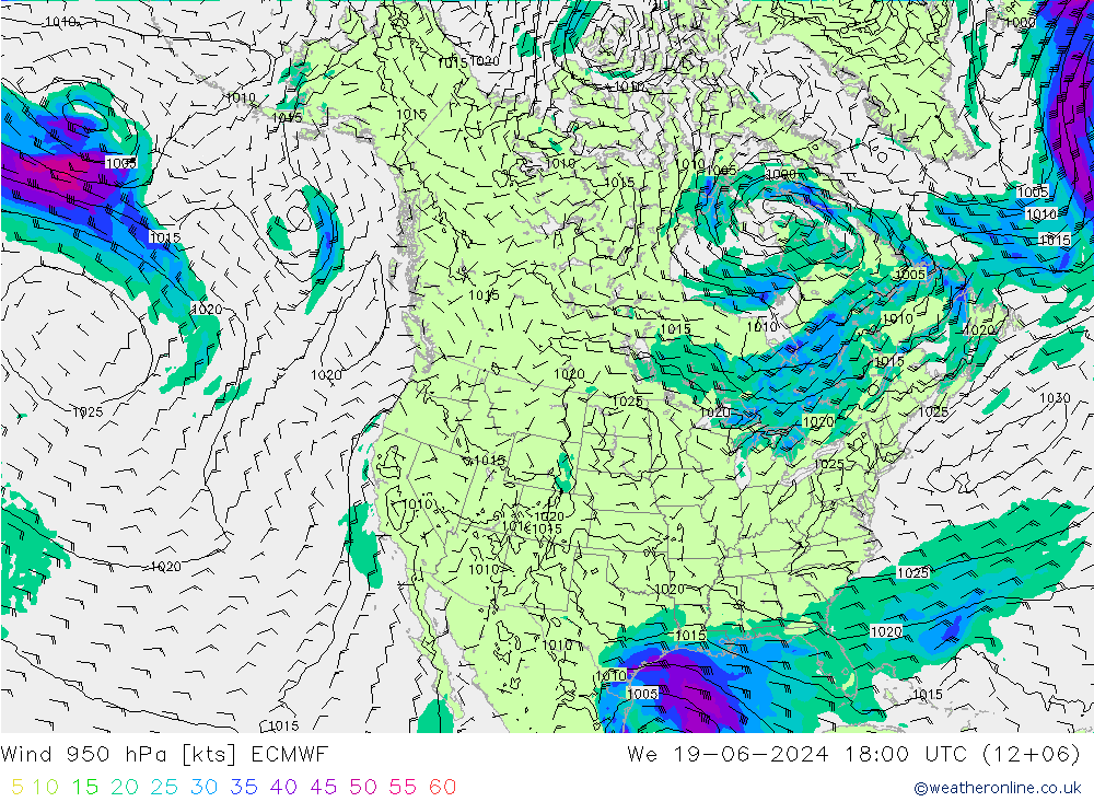  950 hPa ECMWF  19.06.2024 18 UTC