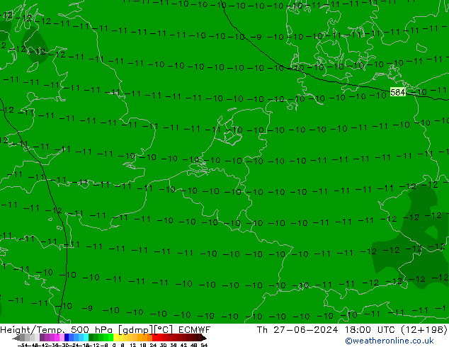 Z500/Rain (+SLP)/Z850 ECMWF Qui 27.06.2024 18 UTC