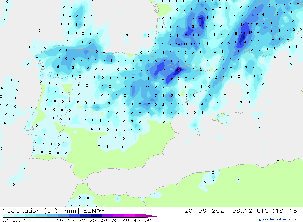 Z500/Rain (+SLP)/Z850 ECMWF чт 20.06.2024 12 UTC