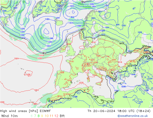 Sturmfelder ECMWF Do 20.06.2024 18 UTC