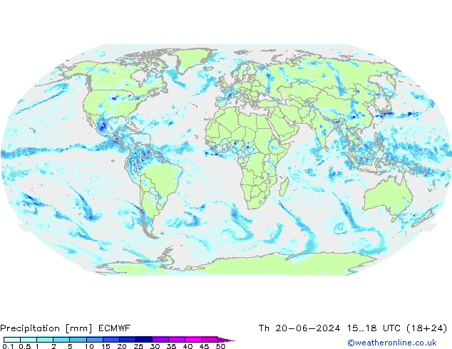 Precipitación ECMWF jue 20.06.2024 18 UTC