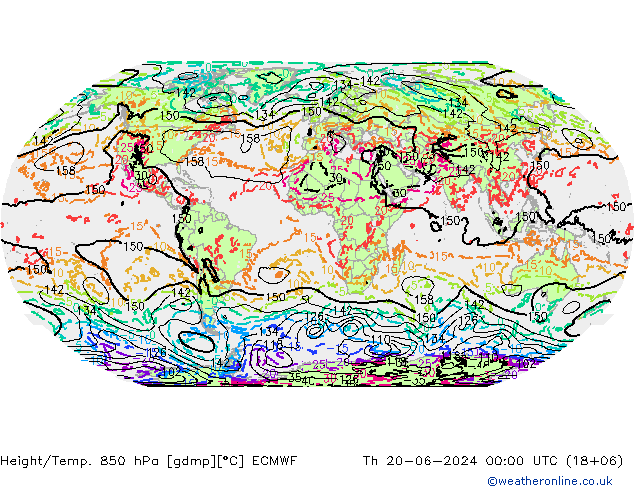 Z500/Rain (+SLP)/Z850 ECMWF jue 20.06.2024 00 UTC