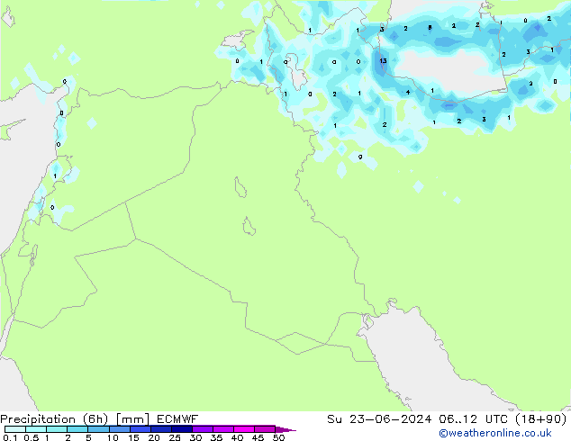 Z500/Rain (+SLP)/Z850 ECMWF dom 23.06.2024 12 UTC