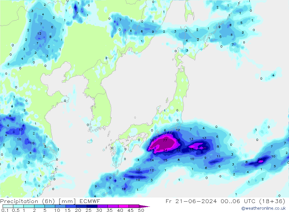 Z500/Rain (+SLP)/Z850 ECMWF  21.06.2024 06 UTC