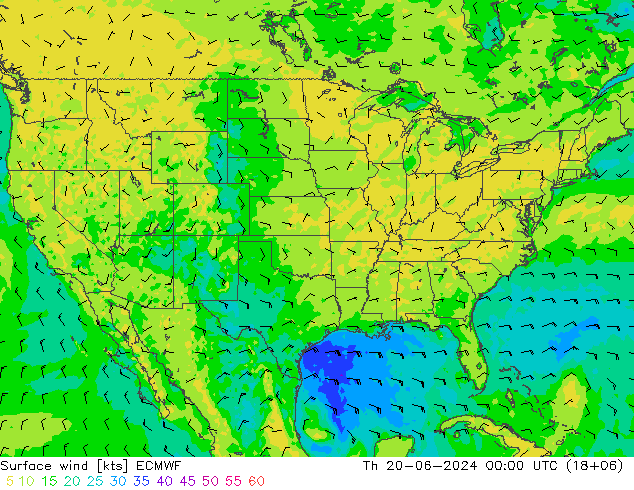 Prec 6h/Wind 10m/950 ECMWF Th 20.06.2024 00 UTC