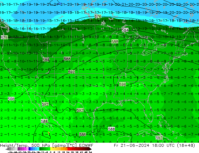 Z500/Rain (+SLP)/Z850 ECMWF Fr 21.06.2024 18 UTC