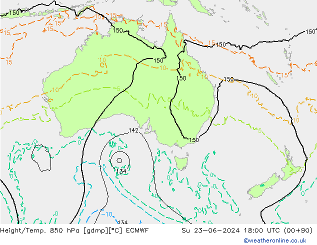 Z500/Rain (+SLP)/Z850 ECMWF Ne 23.06.2024 18 UTC