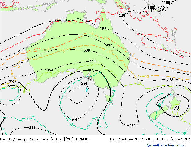 Z500/Regen(+SLP)/Z850 ECMWF di 25.06.2024 06 UTC