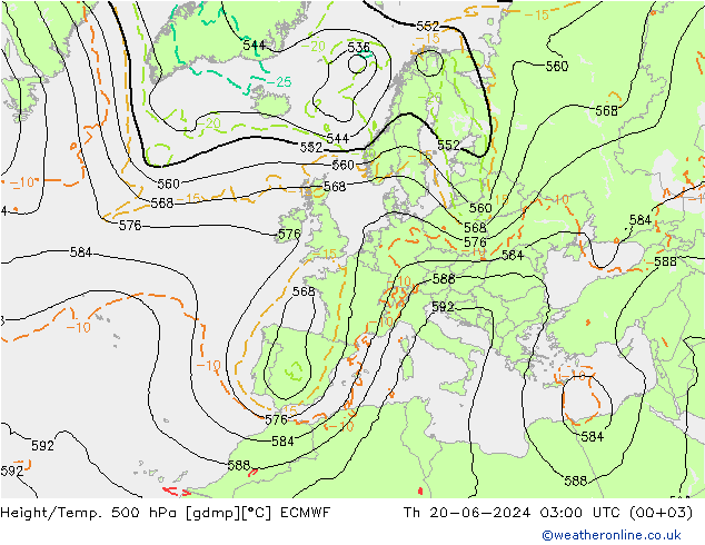 Geop./Temp. 500 hPa ECMWF jue 20.06.2024 03 UTC