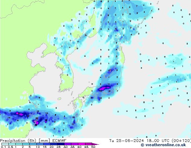 Z500/Rain (+SLP)/Z850 ECMWF  25.06.2024 00 UTC
