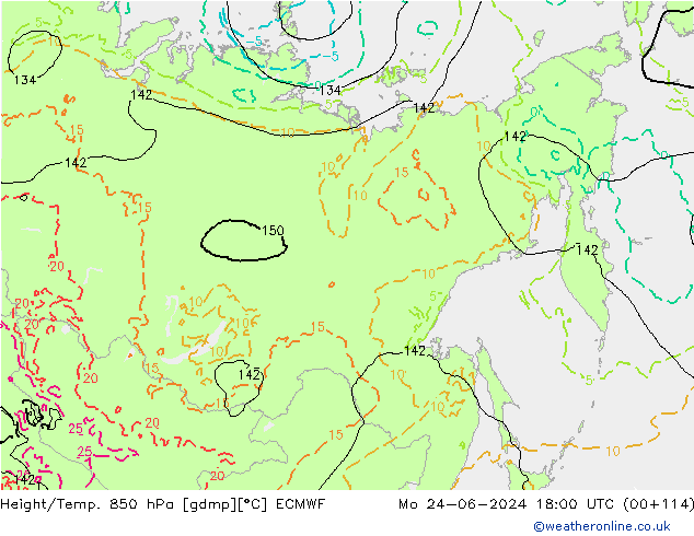 Z500/Rain (+SLP)/Z850 ECMWF  24.06.2024 18 UTC