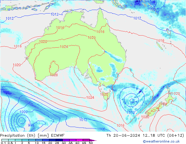 Z500/Rain (+SLP)/Z850 ECMWF Čt 20.06.2024 18 UTC