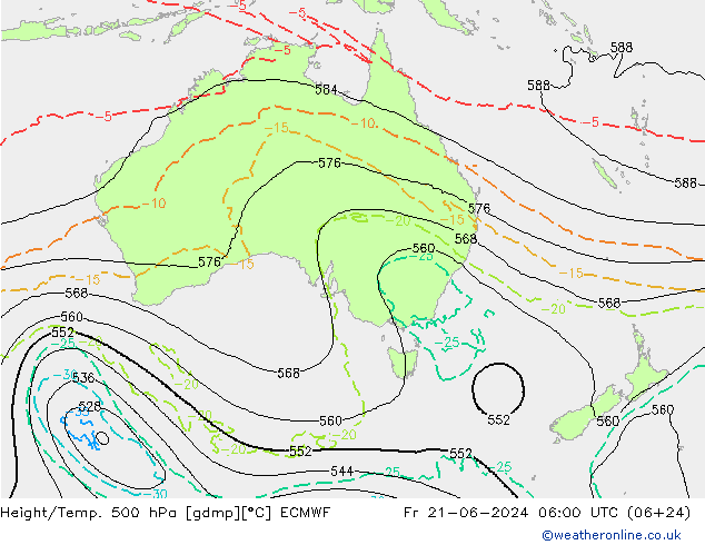 Z500/Rain (+SLP)/Z850 ECMWF Fr 21.06.2024 06 UTC