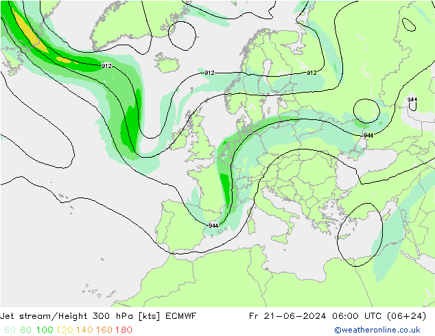джет ECMWF пт 21.06.2024 06 UTC
