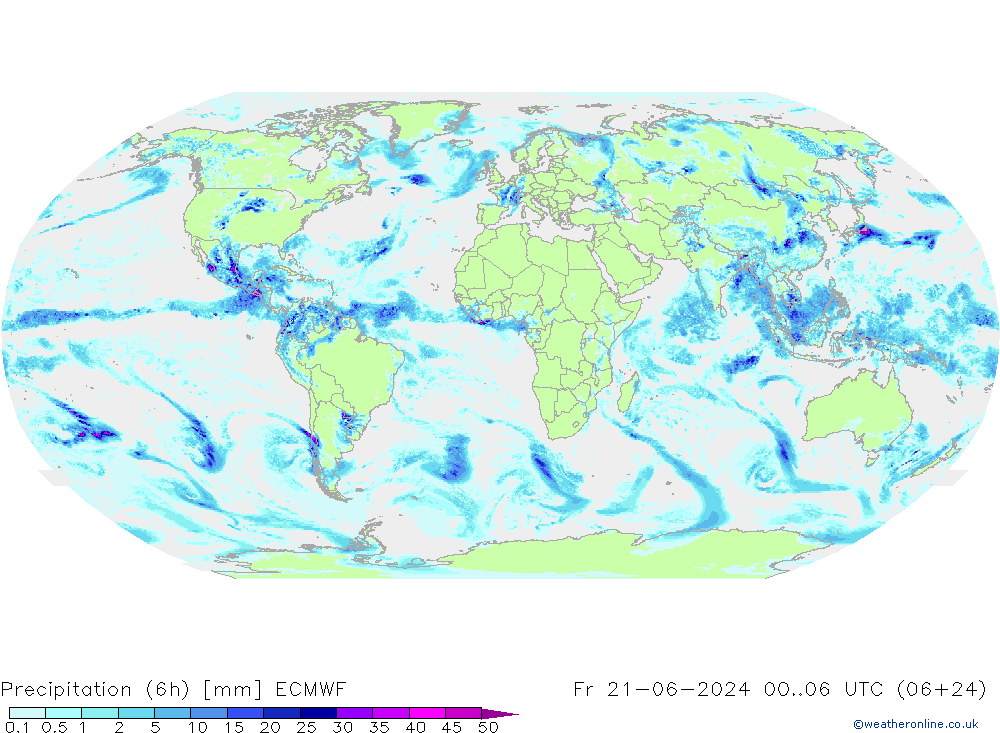 Z500/Rain (+SLP)/Z850 ECMWF ven 21.06.2024 06 UTC
