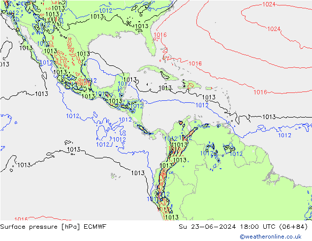 ciśnienie ECMWF nie. 23.06.2024 18 UTC