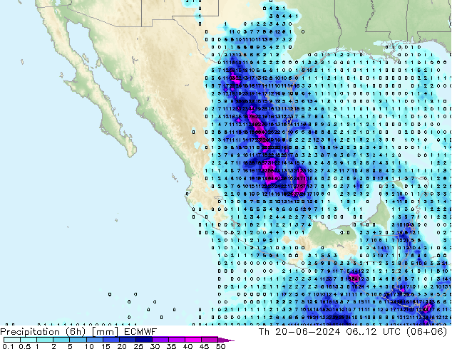 Z500/Rain (+SLP)/Z850 ECMWF чт 20.06.2024 12 UTC