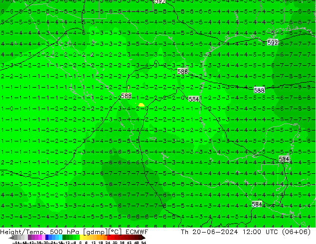 Z500/Rain (+SLP)/Z850 ECMWF чт 20.06.2024 12 UTC