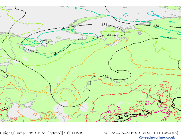 Z500/Rain (+SLP)/Z850 ECMWF dom 23.06.2024 00 UTC