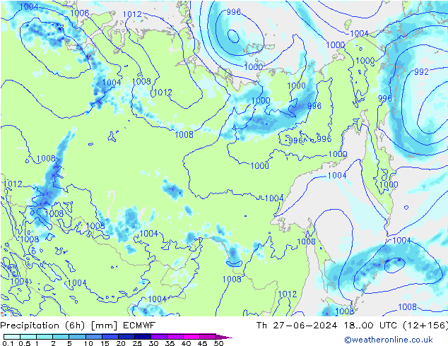 Z500/Yağmur (+YB)/Z850 ECMWF Per 27.06.2024 00 UTC