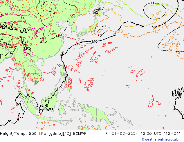 Z500/Rain (+SLP)/Z850 ECMWF Sex 21.06.2024 12 UTC