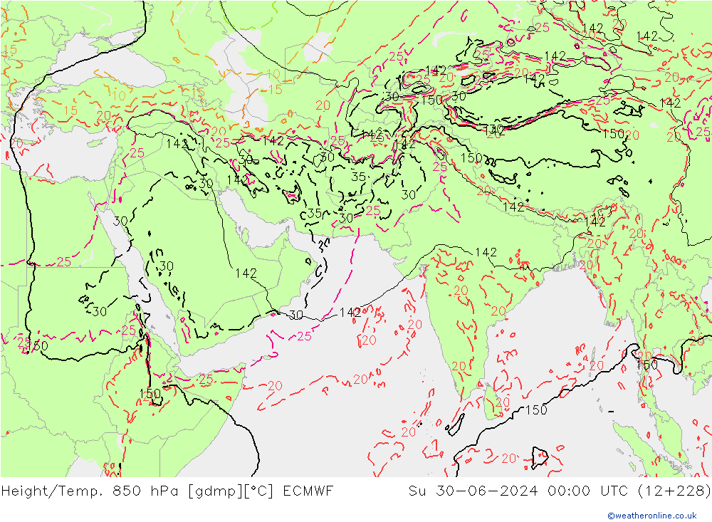 Z500/Rain (+SLP)/Z850 ECMWF Вс 30.06.2024 00 UTC