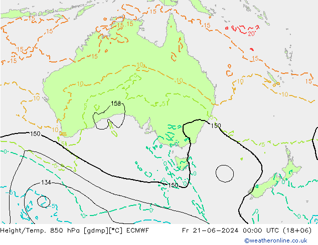 Z500/Rain (+SLP)/Z850 ECMWF ven 21.06.2024 00 UTC
