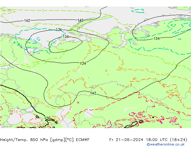 Z500/Regen(+SLP)/Z850 ECMWF vr 21.06.2024 18 UTC