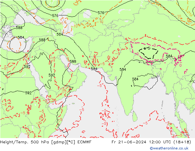 Z500/Rain (+SLP)/Z850 ECMWF Sex 21.06.2024 12 UTC