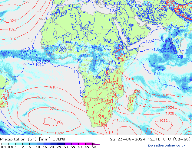 Z500/Rain (+SLP)/Z850 ECMWF Ne 23.06.2024 18 UTC