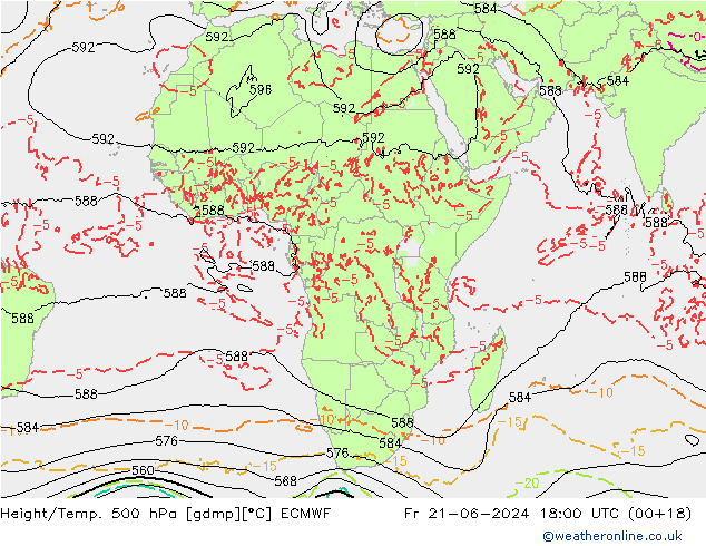 Z500/Rain (+SLP)/Z850 ECMWF vie 21.06.2024 18 UTC