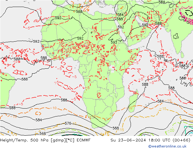 Z500/Rain (+SLP)/Z850 ECMWF Ne 23.06.2024 18 UTC