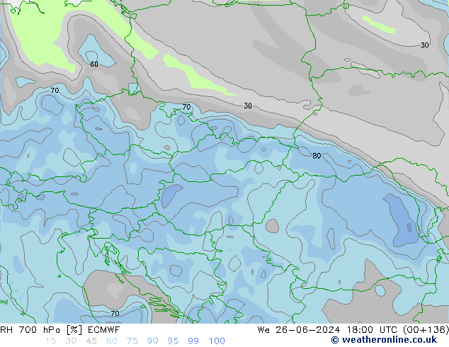 RV 700 hPa ECMWF wo 26.06.2024 18 UTC