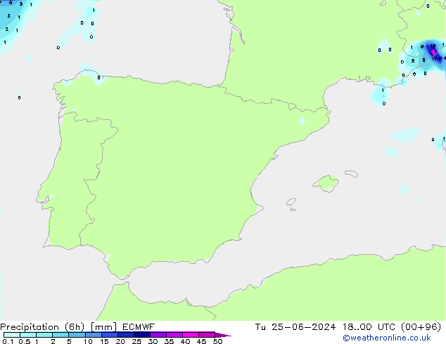 Z500/Yağmur (+YB)/Z850 ECMWF Sa 25.06.2024 00 UTC