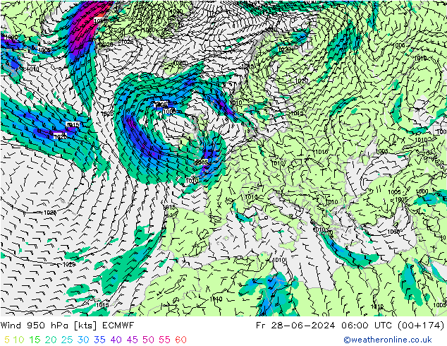 Wind 950 hPa ECMWF vr 28.06.2024 06 UTC