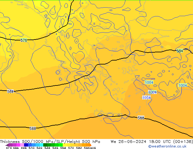 Thck 500-1000hPa ECMWF  26.06.2024 18 UTC