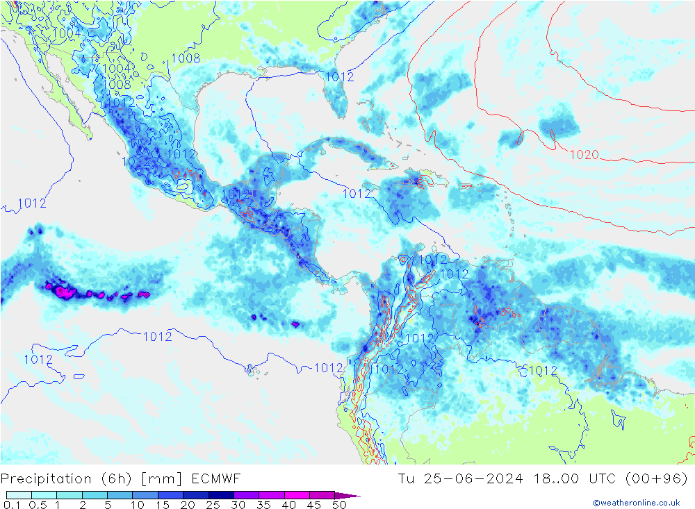 Z500/Rain (+SLP)/Z850 ECMWF mar 25.06.2024 00 UTC