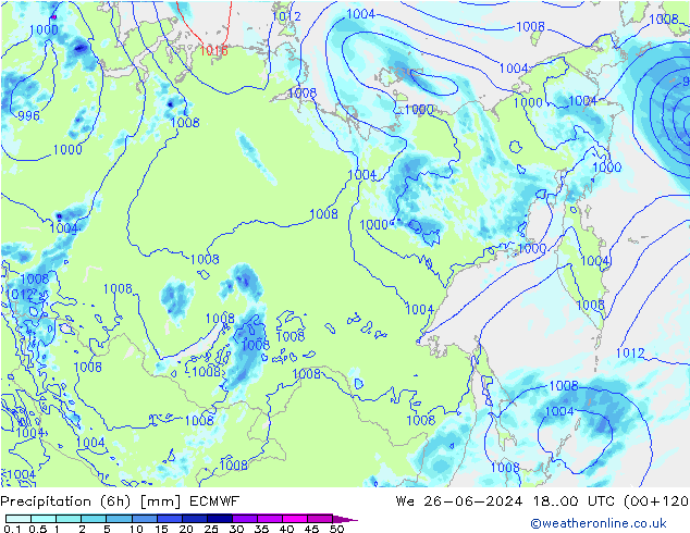 Z500/Rain (+SLP)/Z850 ECMWF St 26.06.2024 00 UTC