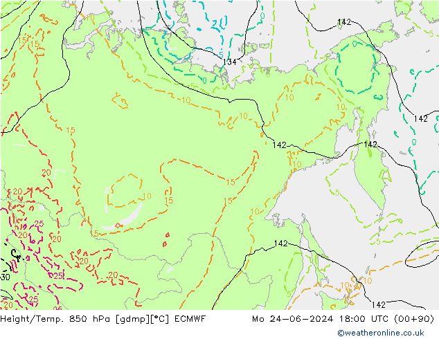 Z500/Rain (+SLP)/Z850 ECMWF lun 24.06.2024 18 UTC