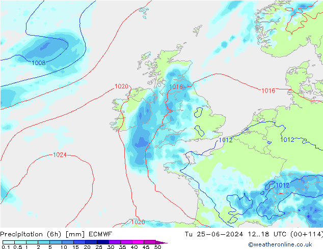 Z500/Rain (+SLP)/Z850 ECMWF mar 25.06.2024 18 UTC