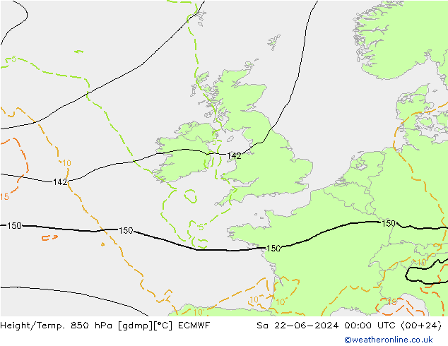 Z500/Rain (+SLP)/Z850 ECMWF sam 22.06.2024 00 UTC