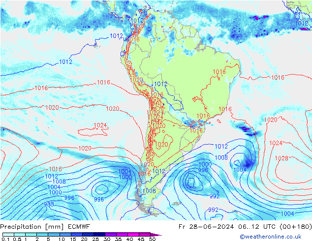 Yağış ECMWF Cu 28.06.2024 12 UTC